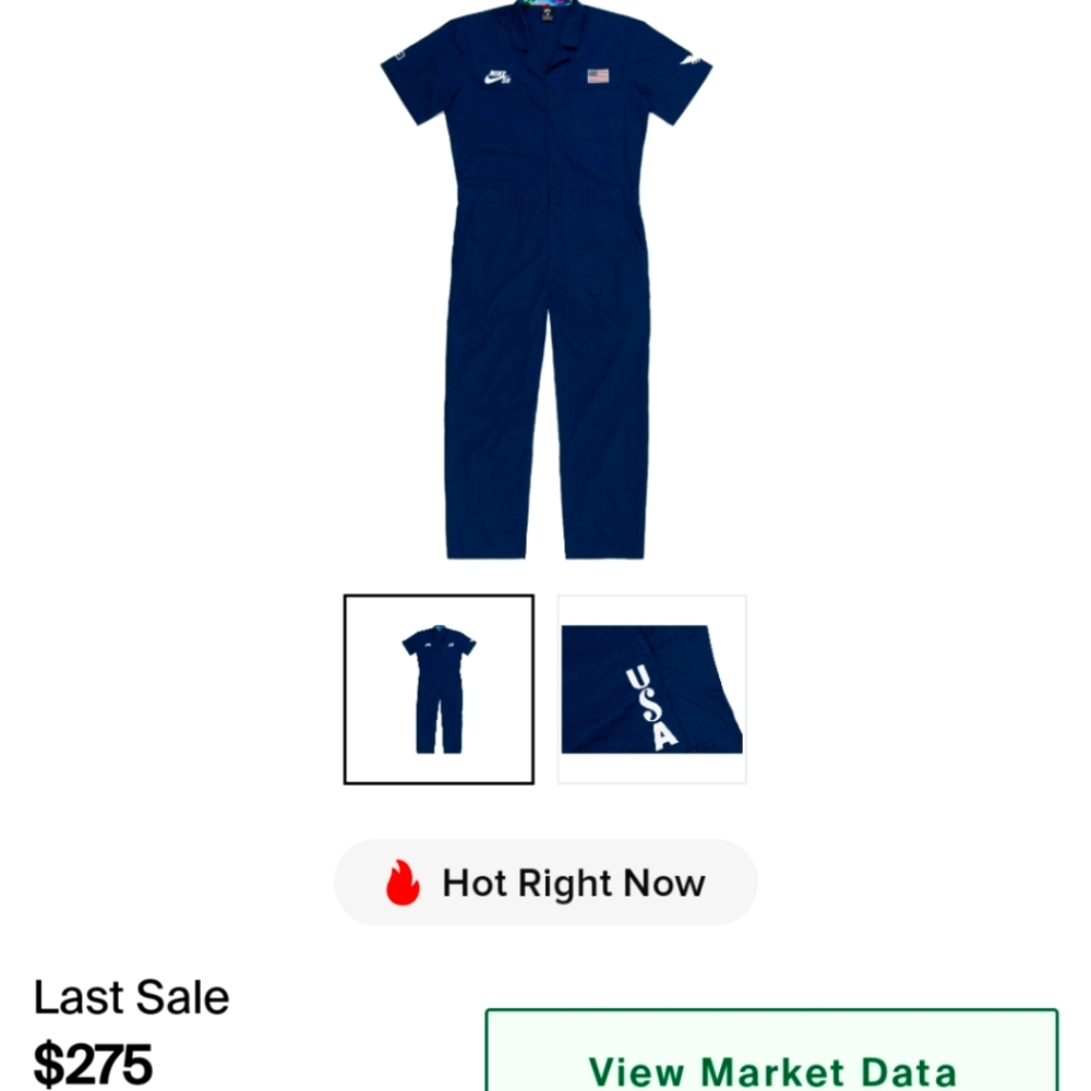 Nike SB x Parra federation USA coveralls xxl